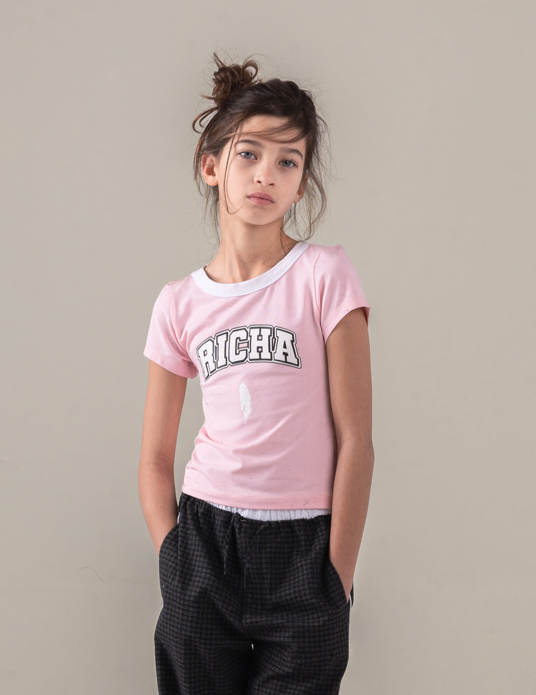 RICHA Tank Top - PINK/WHITE