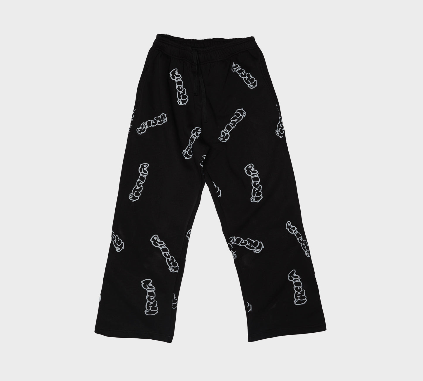 Patterned Black Richa Sweatpants