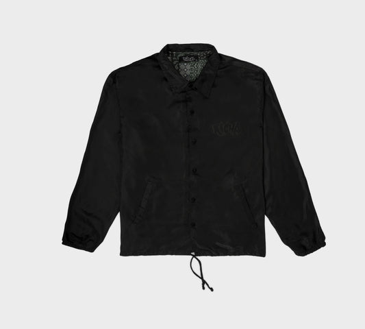 Moroccan Richa Paisley Coach Jacket- Black