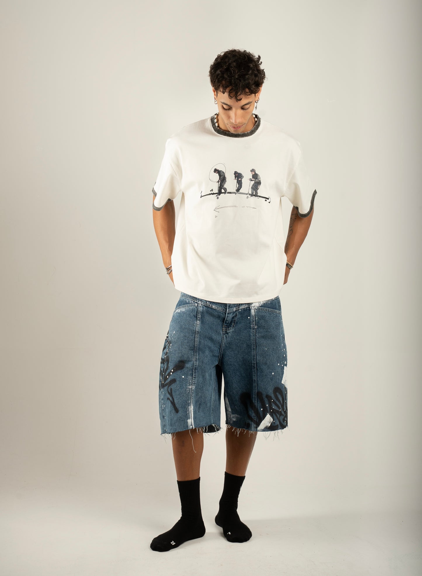 G01 Tee-Beige/Black