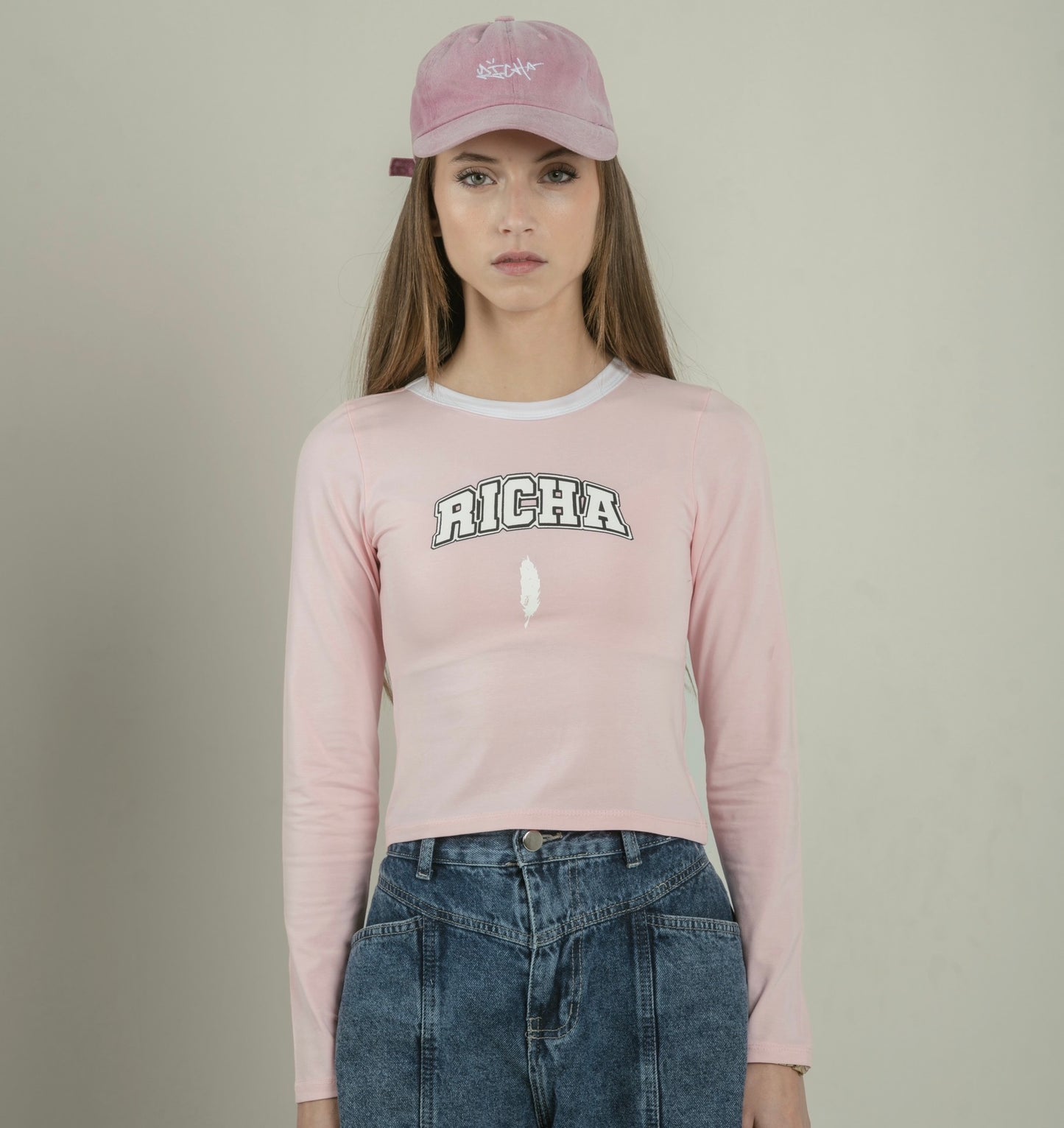 RICHA Tank Top - PINK/WHITE