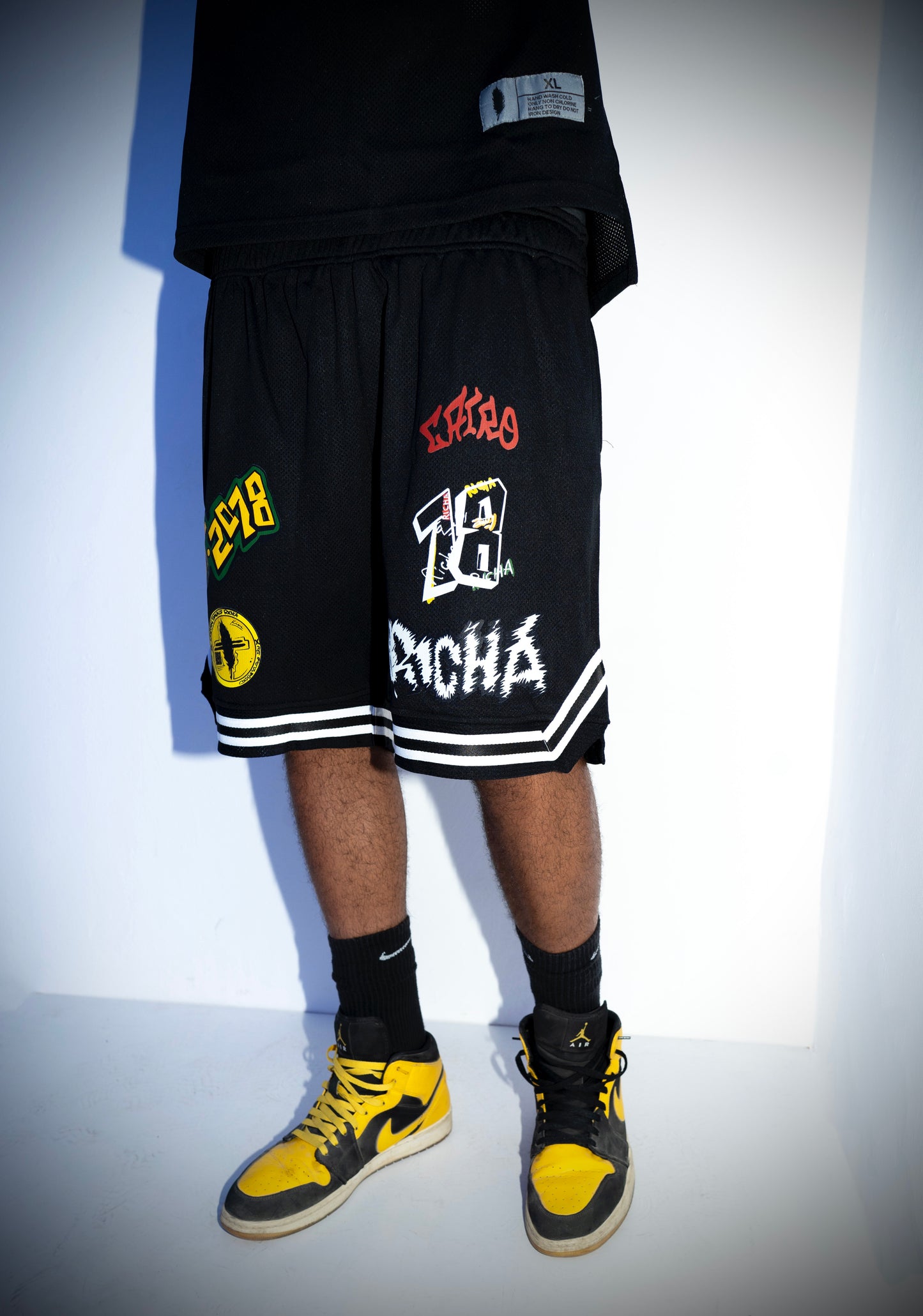 6Patch Basketball Shorts - Black