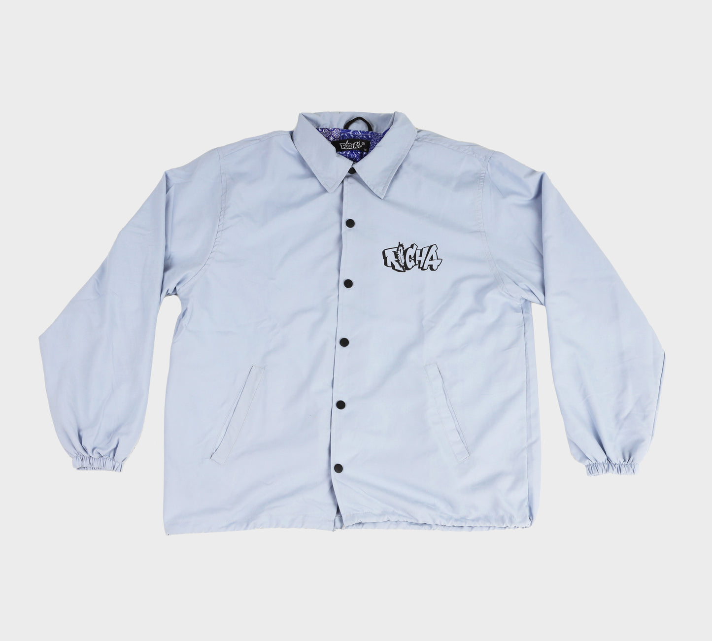 Moroccan Richa Paisley Coach Jacket- Grey
