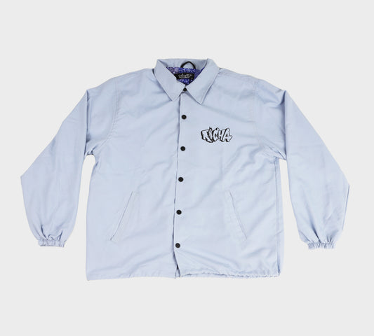 Moroccan Richa Paisley Coach Jacket- Grey