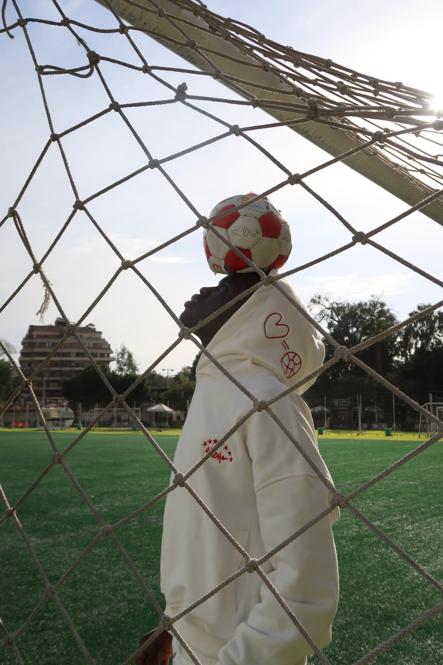 ♥︎ = ⚽︎ Richa Heavyweight Hoodie - Off White