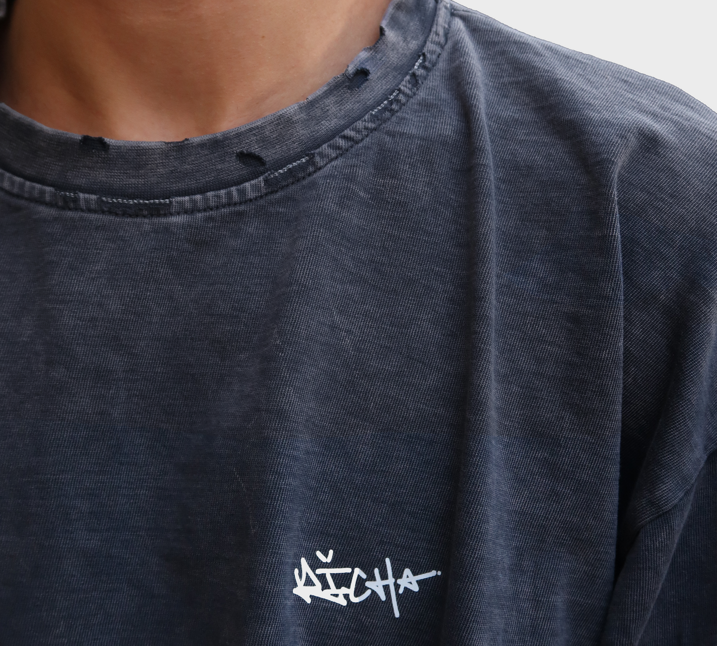 Richa ® Drink Distressed LS - Washed Grey