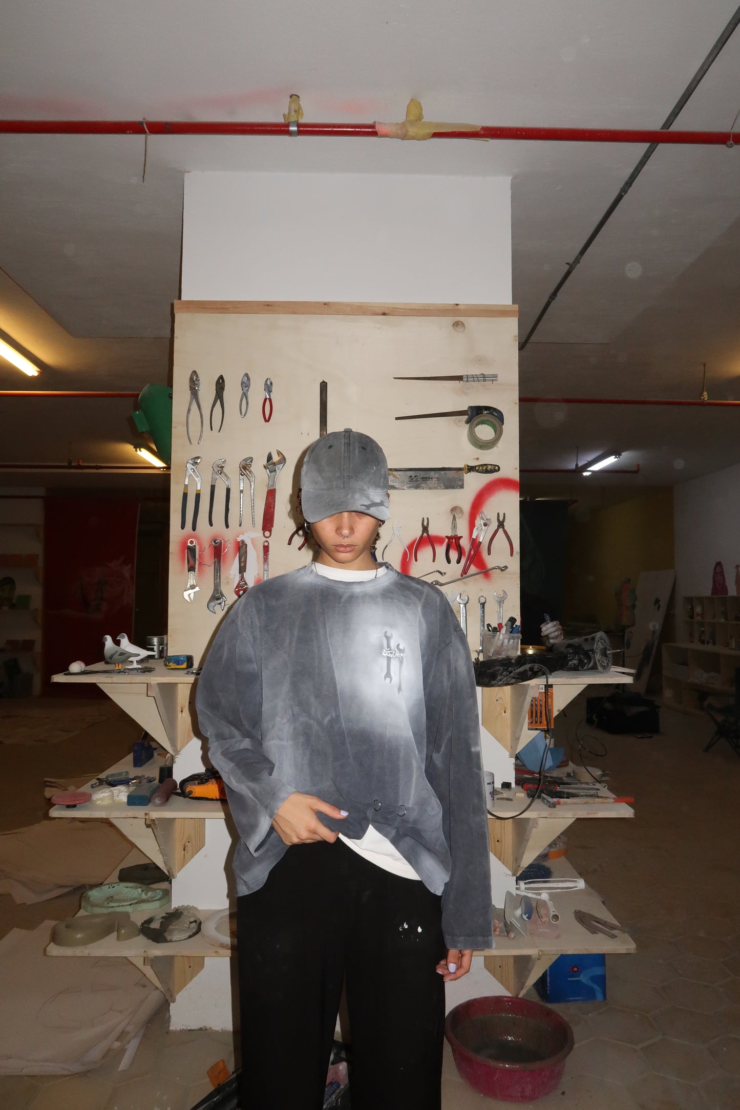 5A01 Richa Long Sleeve- Grey Washed