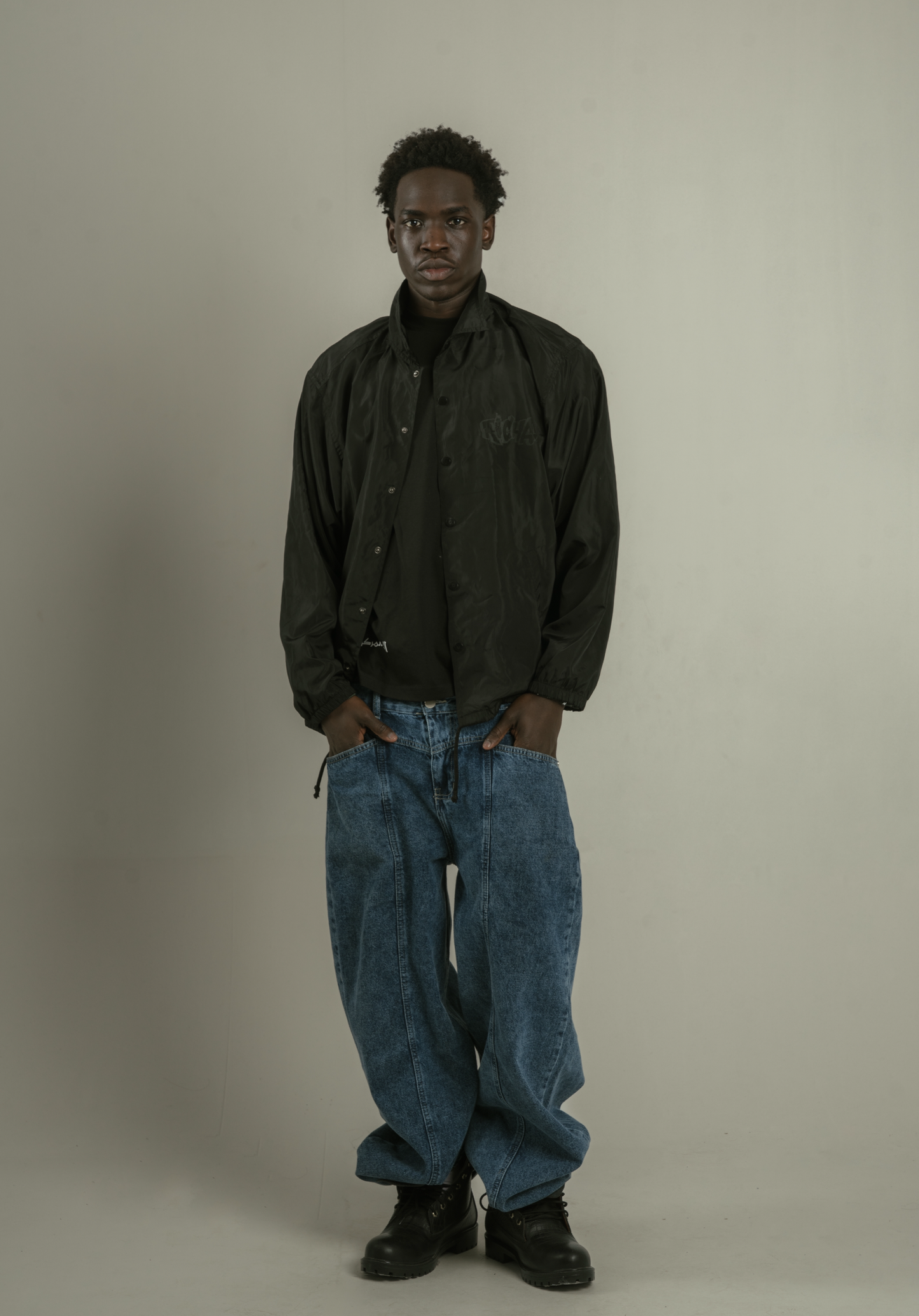 Moroccan Richa Paisley Coach Jacket- Black