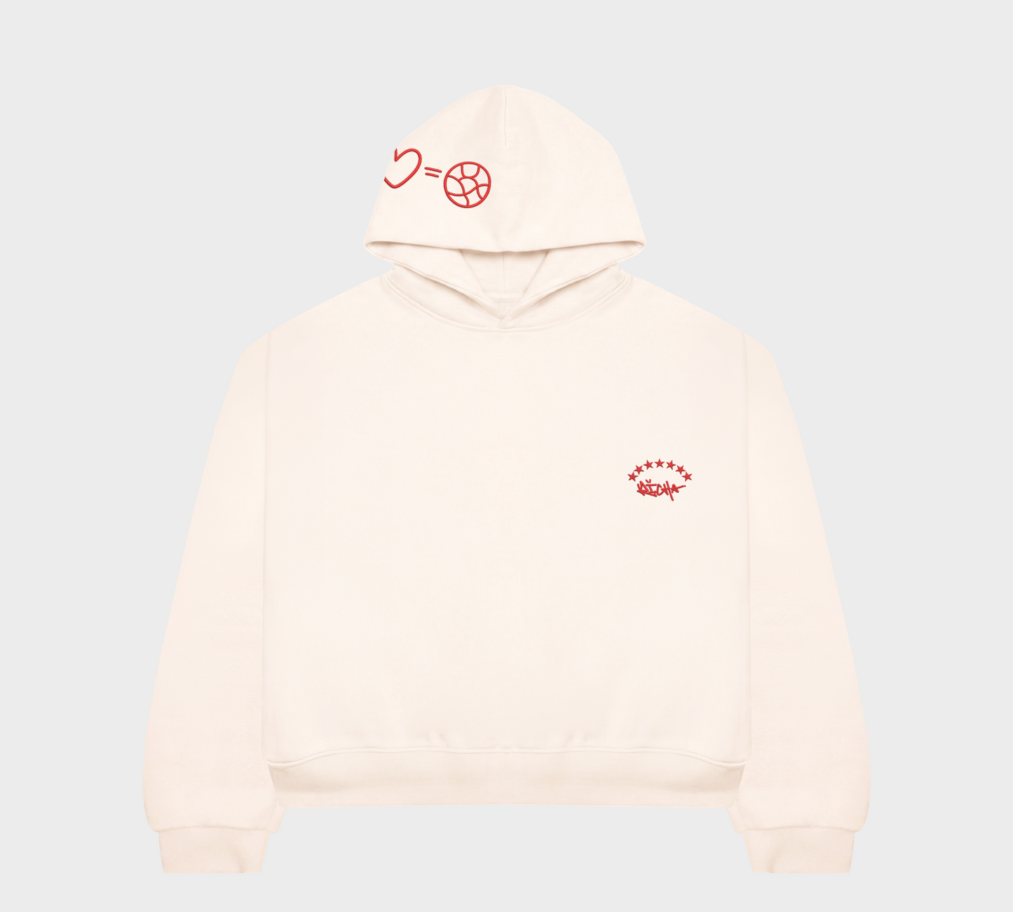 ♥︎ = ⚽︎ Richa Heavyweight Hoodie - Off White