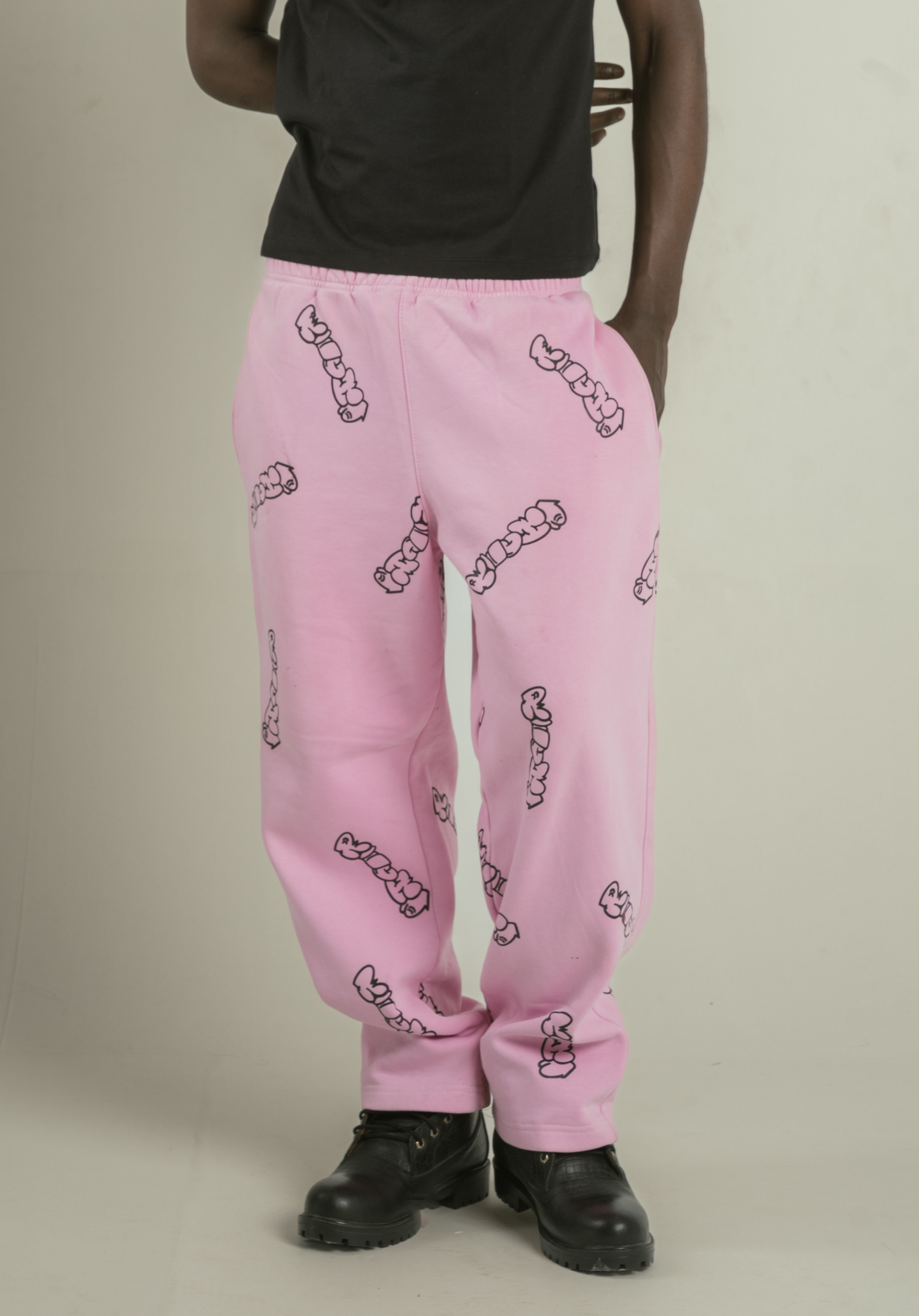 Patterned Pink Richa Sweatpants