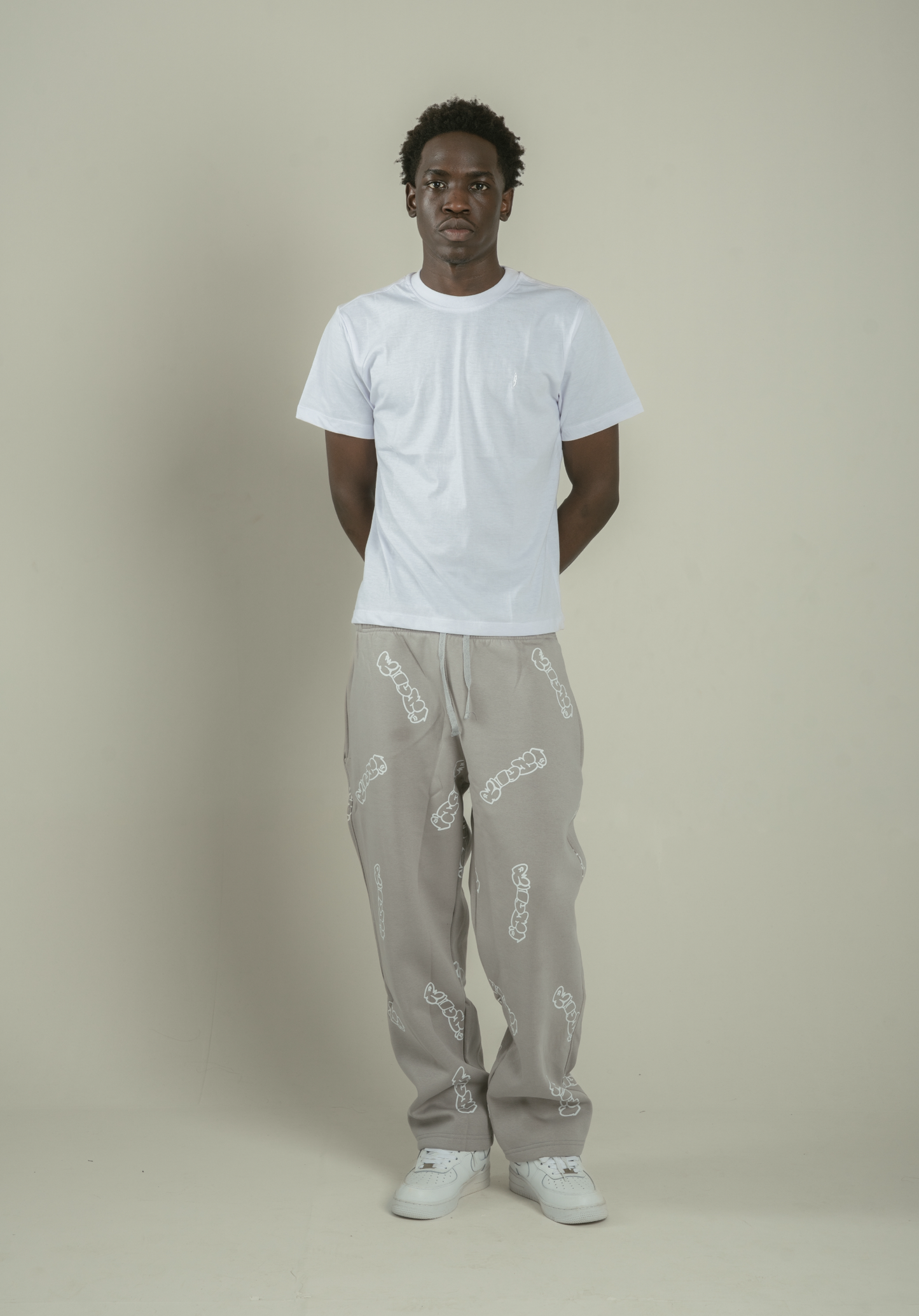 Patterned Grey Richa Sweatpants