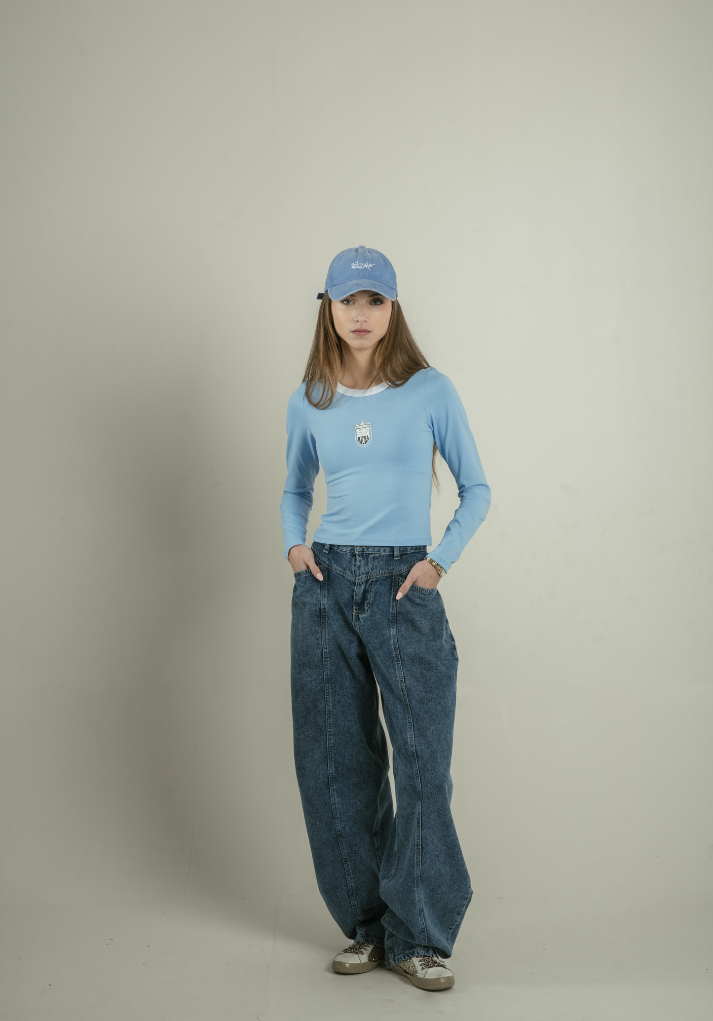 RICHA Tank Top - BLUE/WHITE