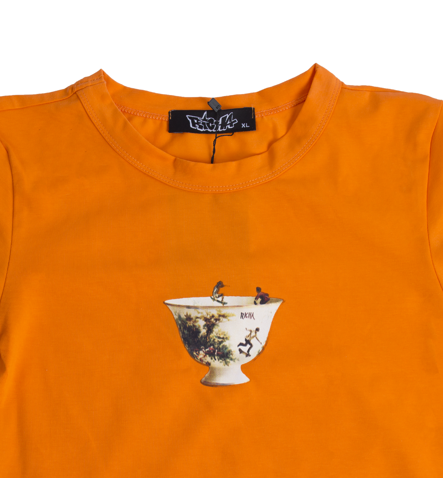 Richa Pot Baby Tee- Orange