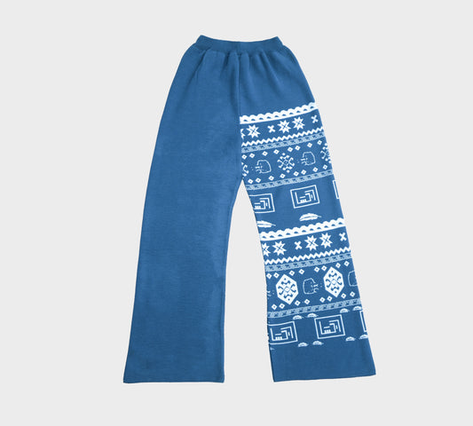 RIQSHA Knit Pants- Blue