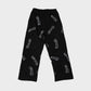 Patterned Black Richa Sweatpants
