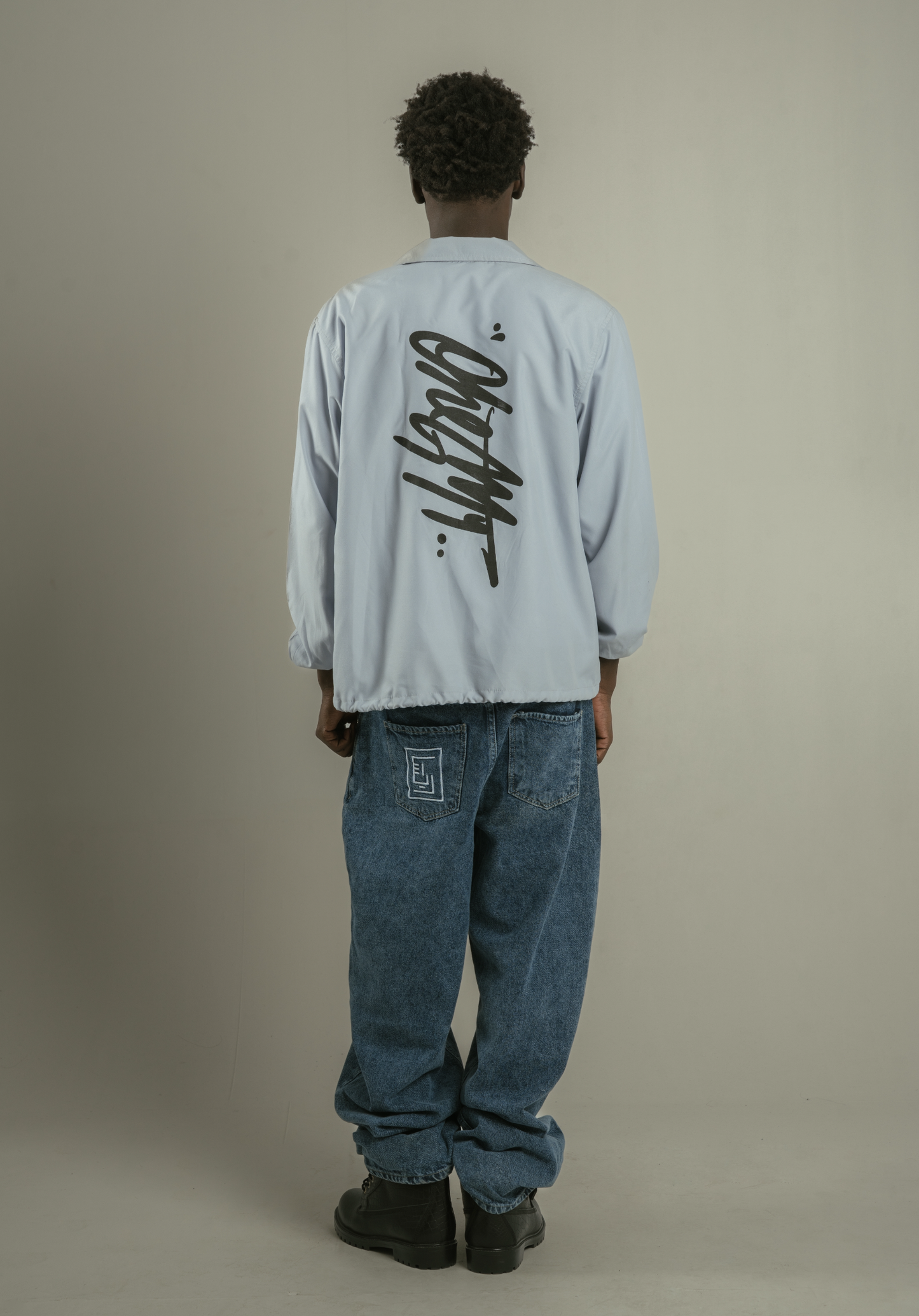 Moroccan Richa Paisley Coach Jacket- Grey