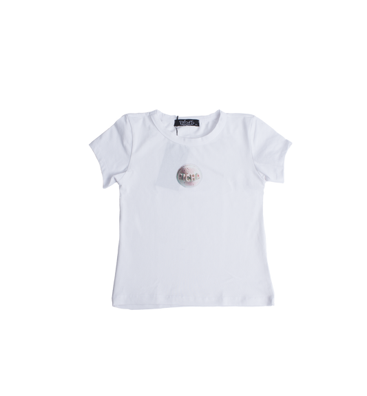 Bath Bomb Baby Tee- White