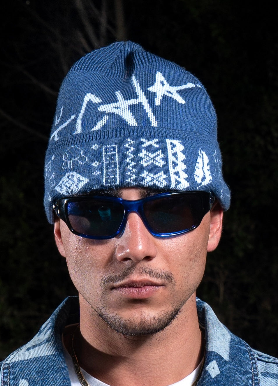 RIQSHA Knit Beanie- Blue