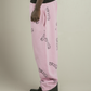 Patterned Pink Richa Sweatpants