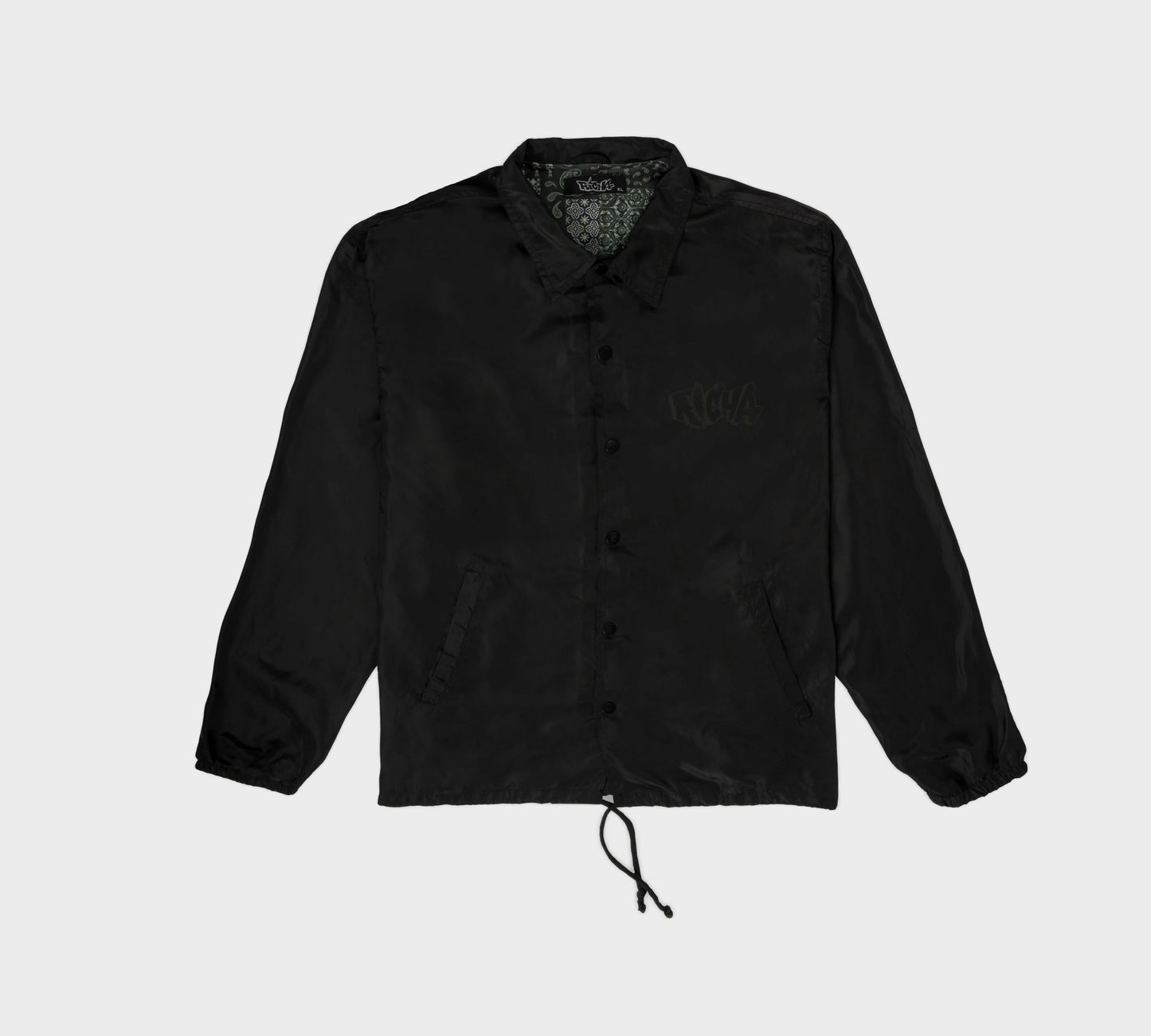 Moroccan Richa Paisley Coach Jacket- Black