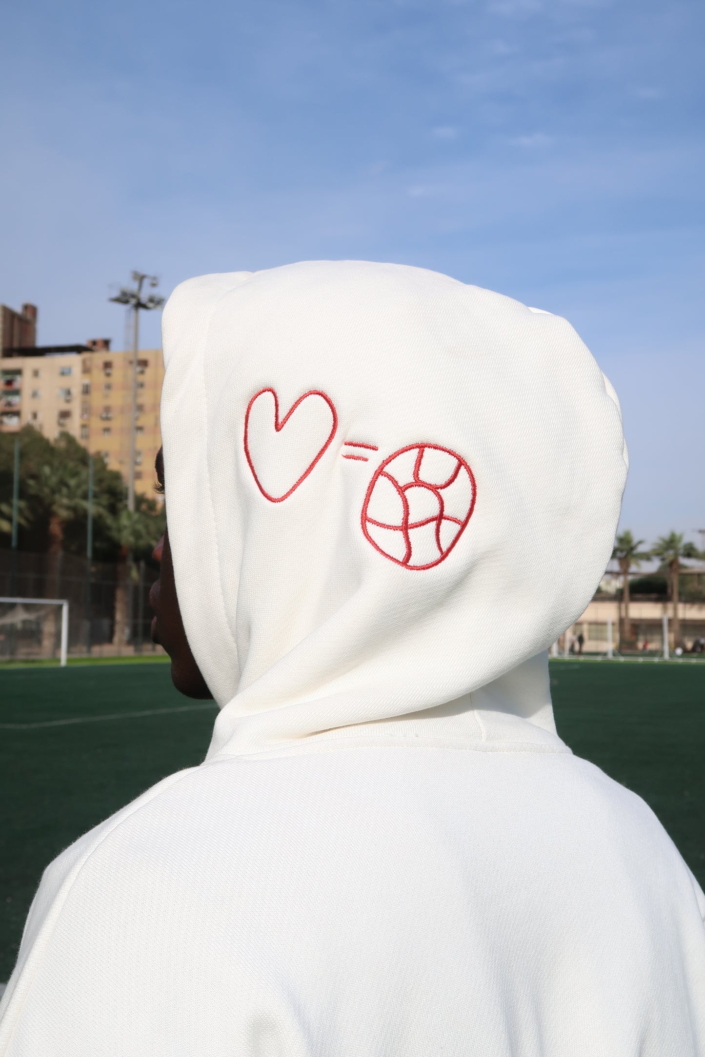 ♥︎ = ⚽︎ Richa Heavyweight Hoodie - Off White