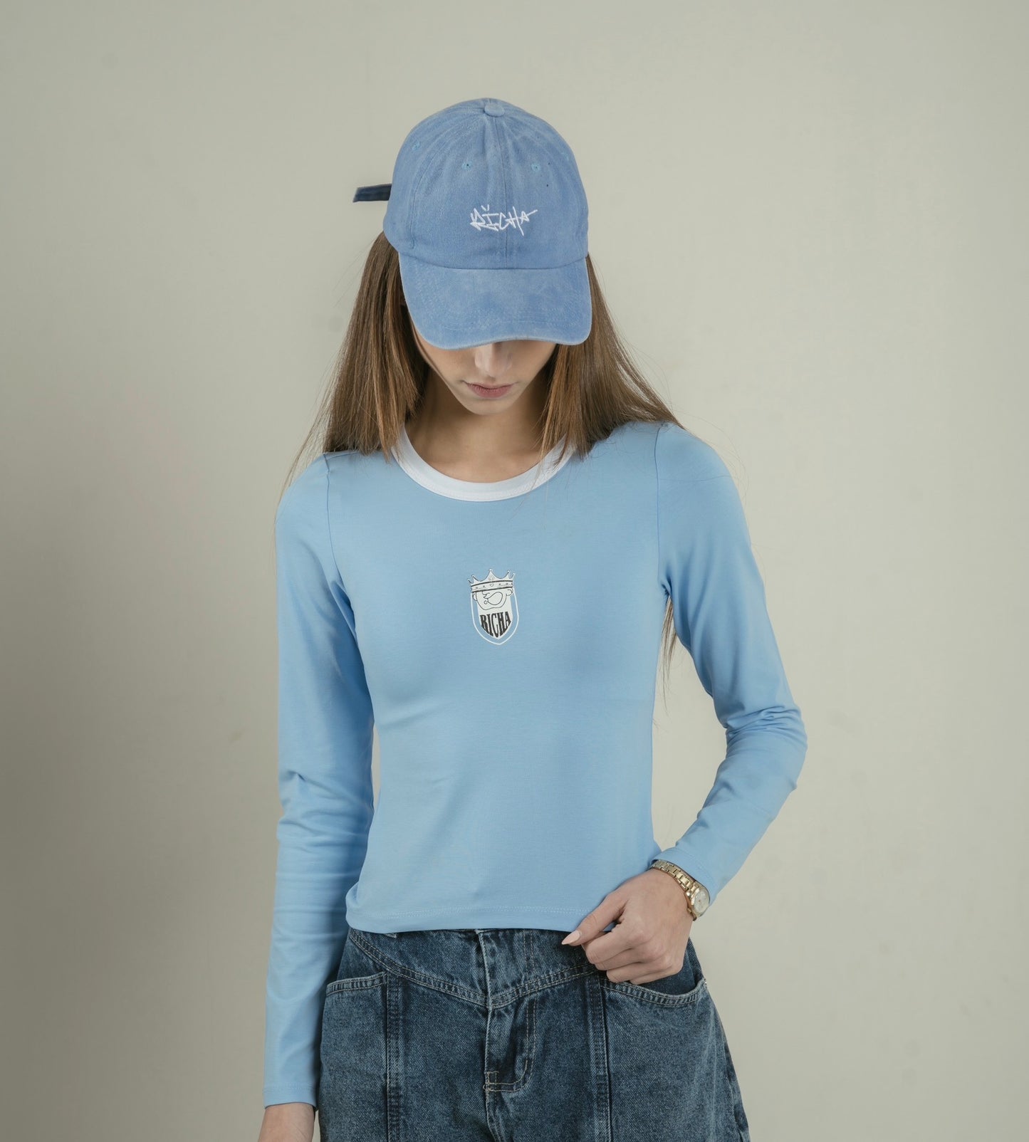 RICHA Tank Top - BLUE/WHITE