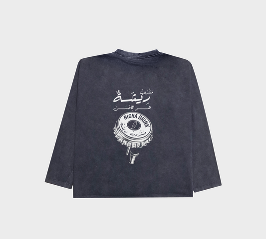Richa ® Drink Distressed LS - Washed Grey