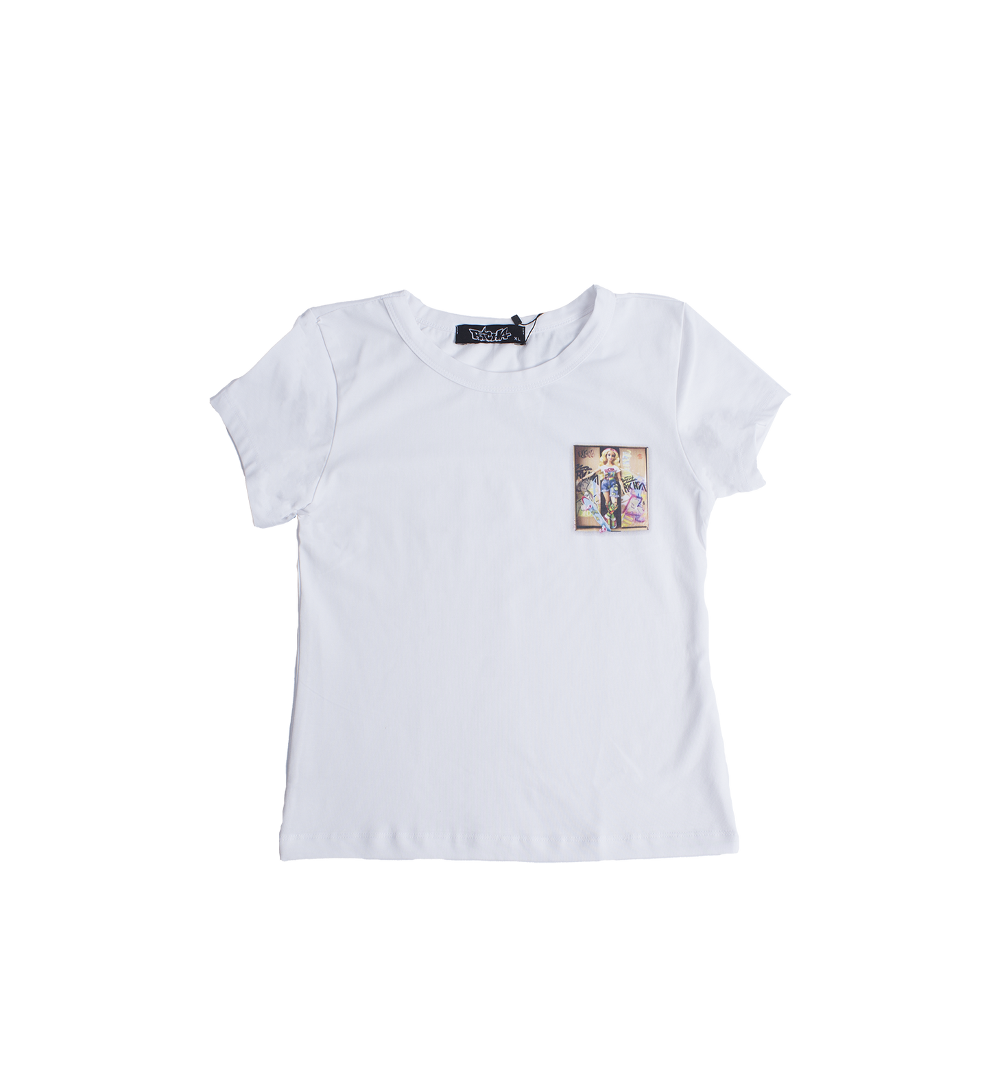 Barbie Richa Baby Tee- White