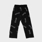 Patterned Black Richa Sweatpants