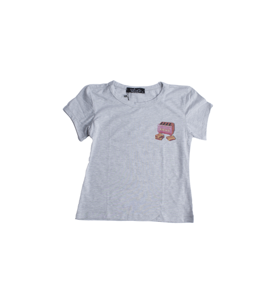 Toaster Baby Tee- Grey