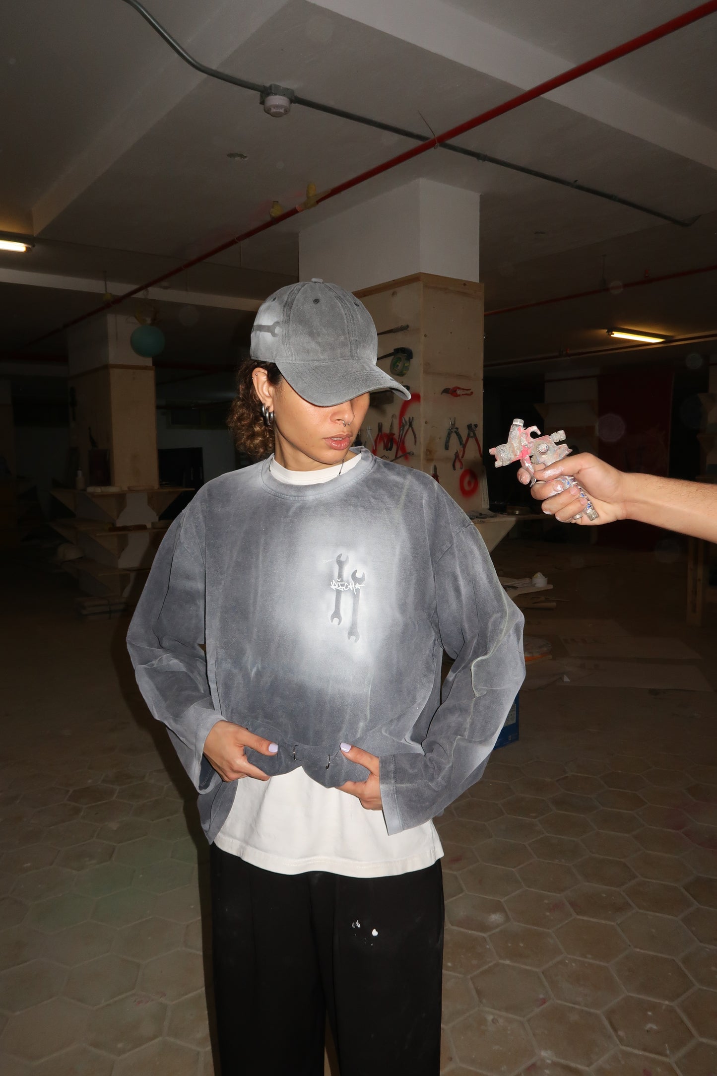 5A01 Richa Long Sleeve- Grey Washed