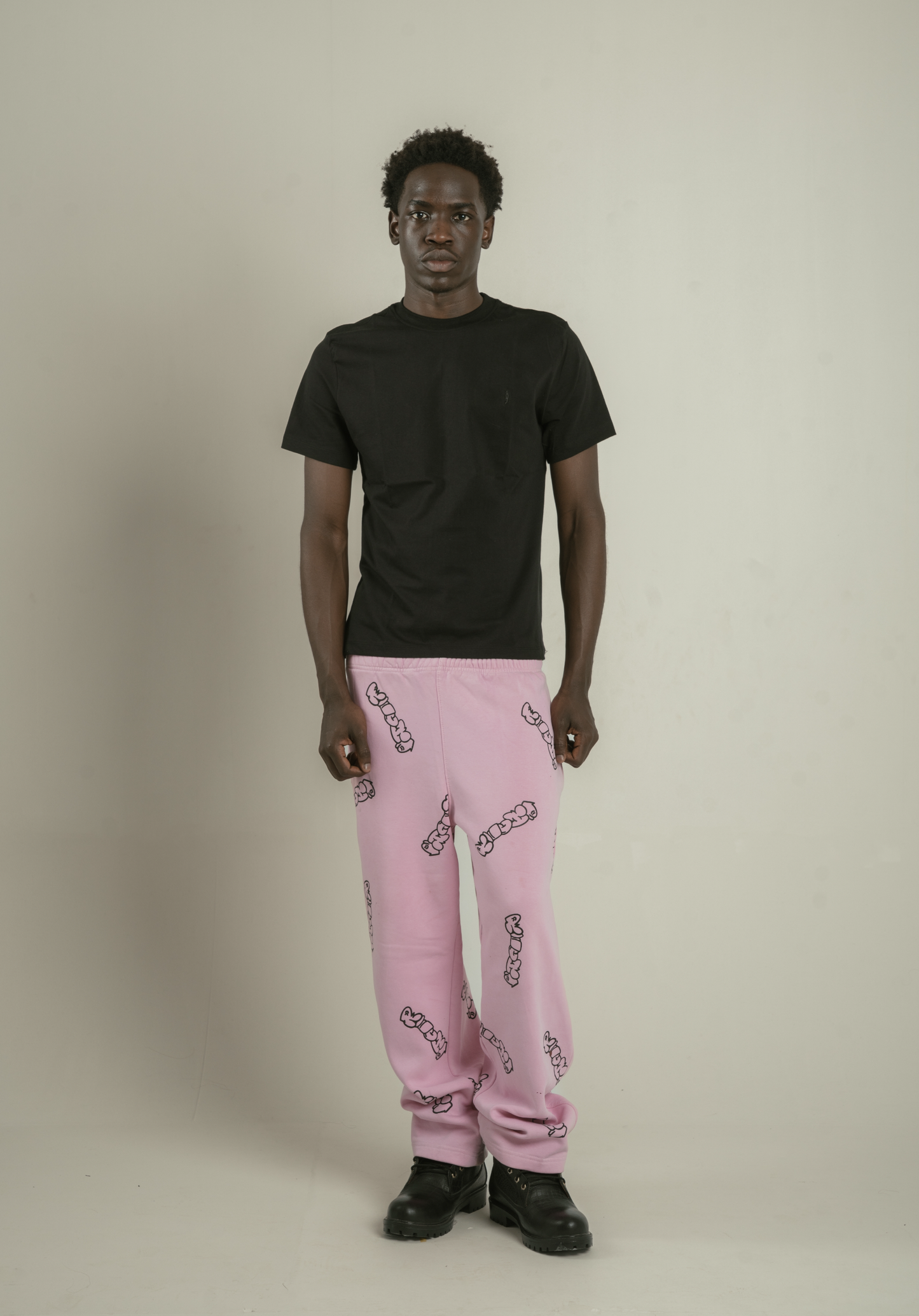 Patterned Pink Richa Sweatpants