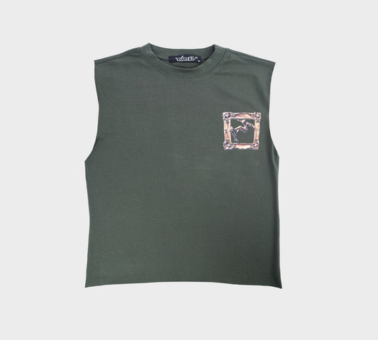 Skate Frame Muscle Tee/ Green