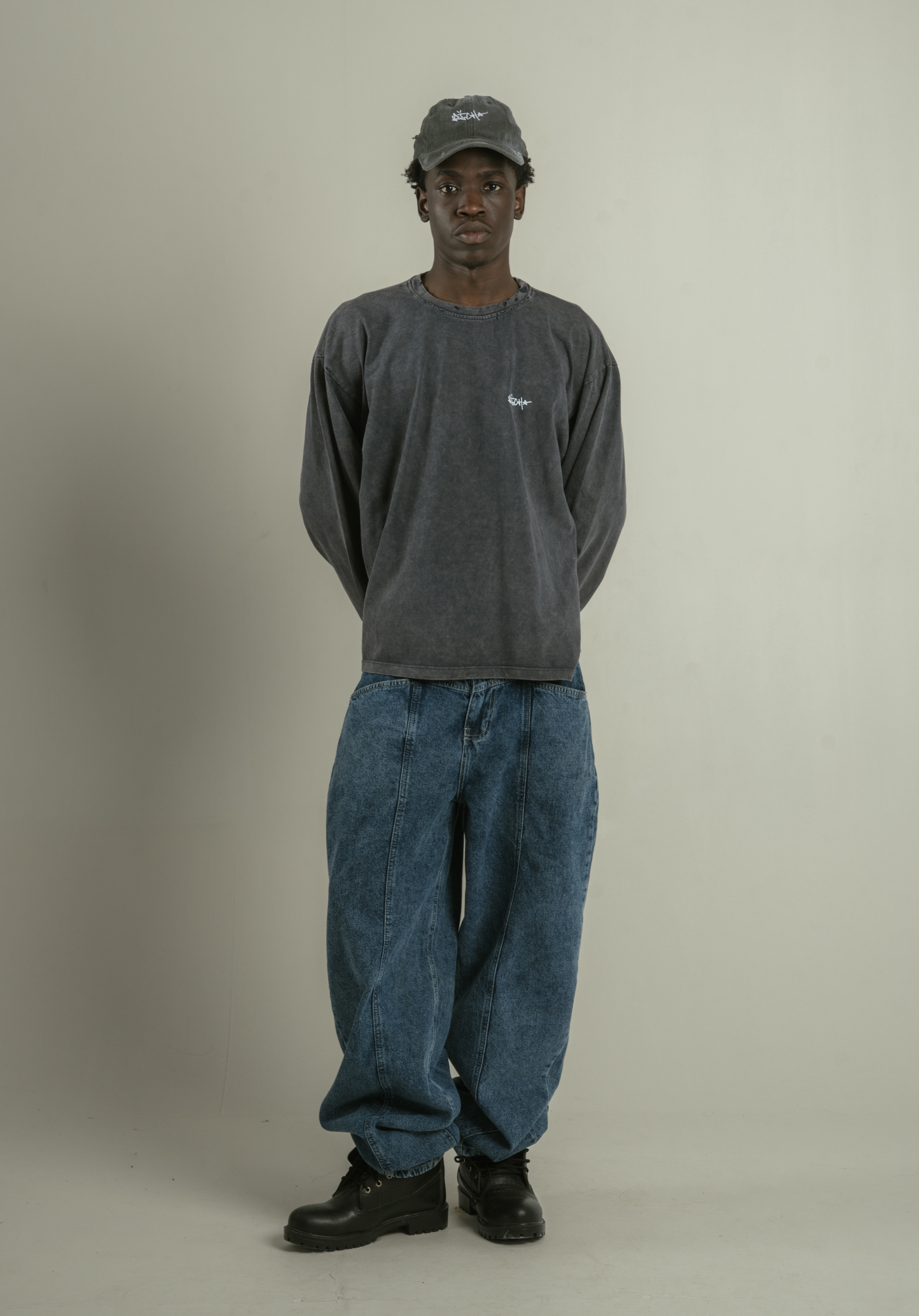 Richa ® Drink Distressed LS - Washed Grey