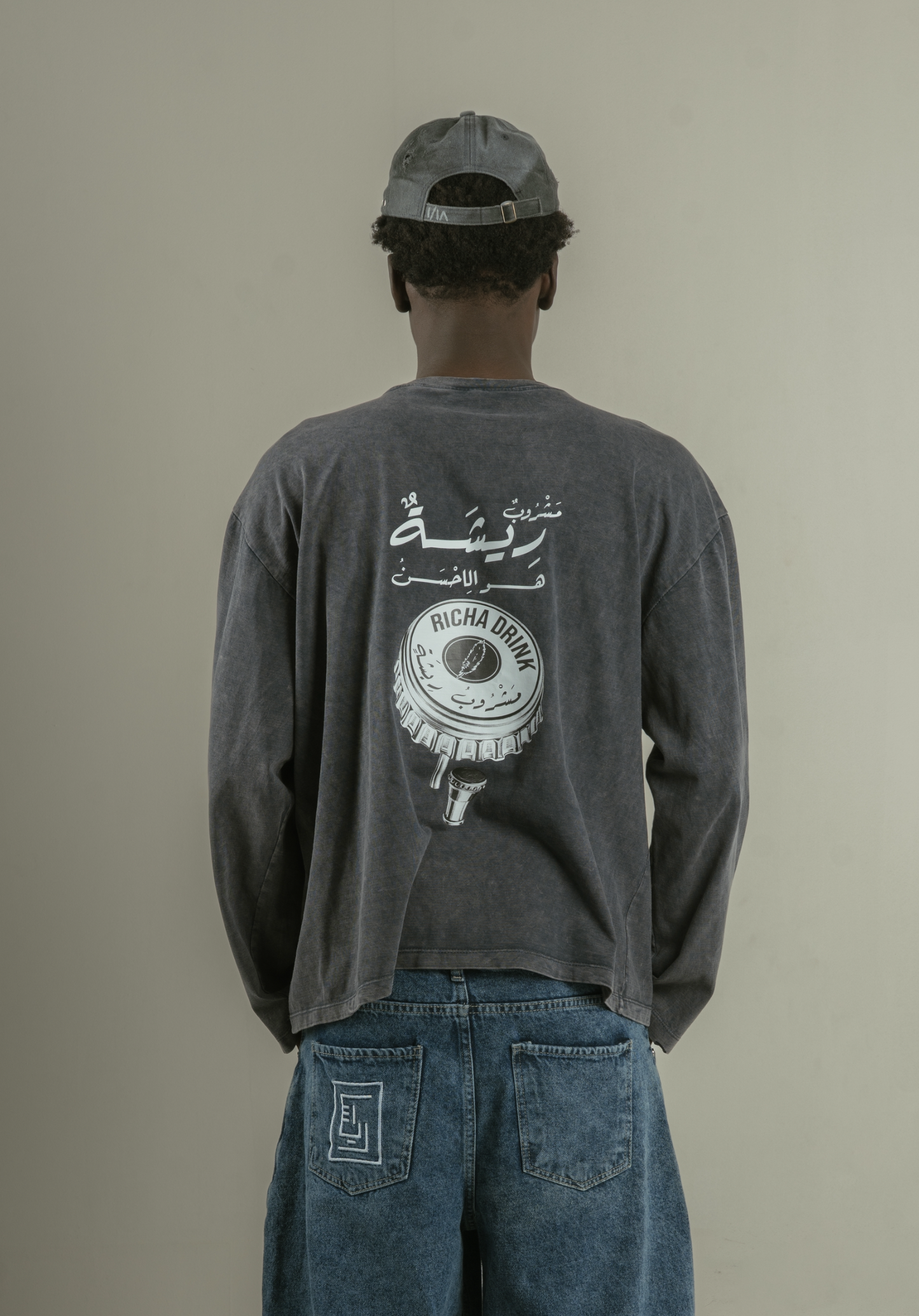 Richa ® Drink Distressed LS - Washed Grey