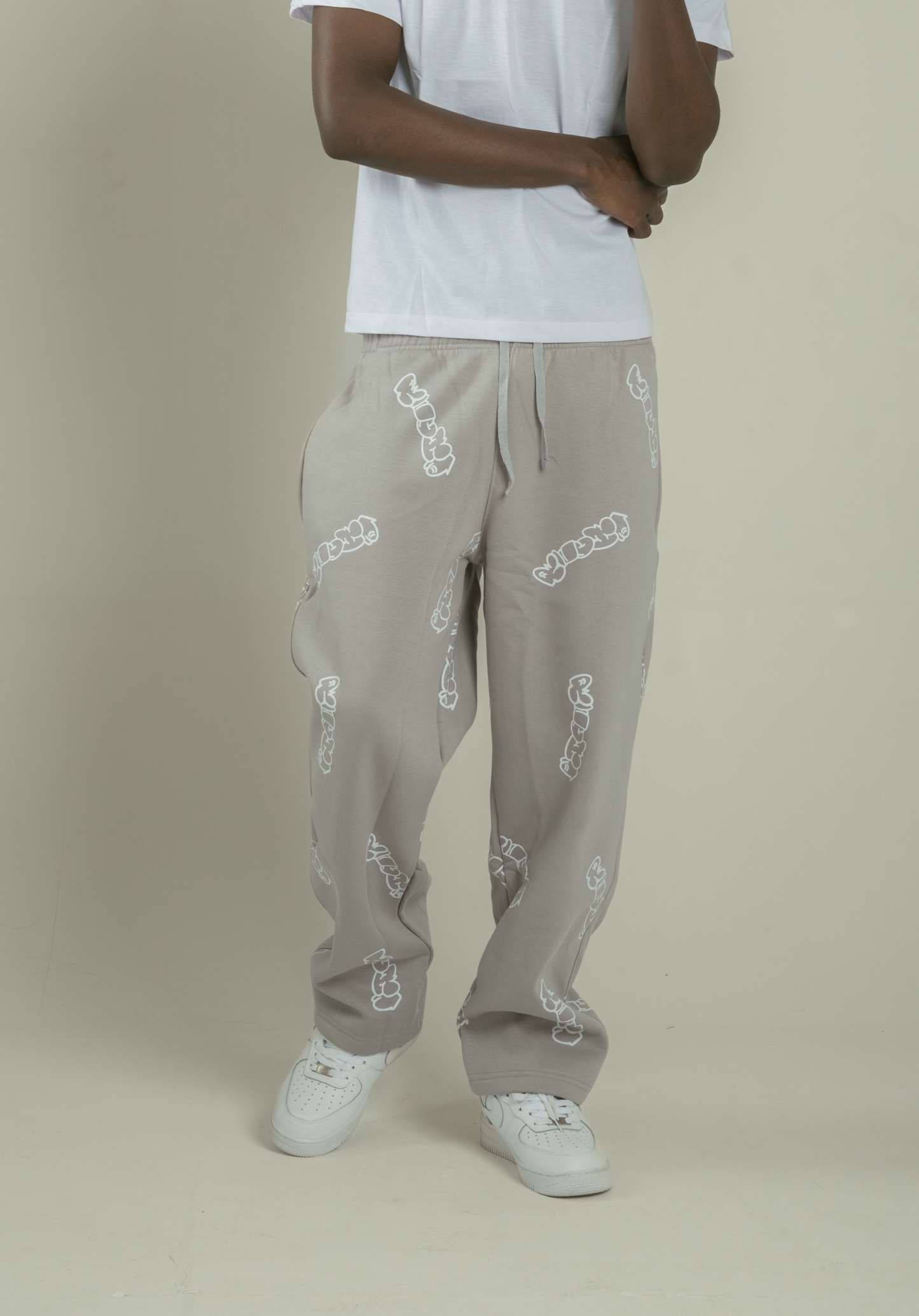 Patterned Grey Richa Sweatpants