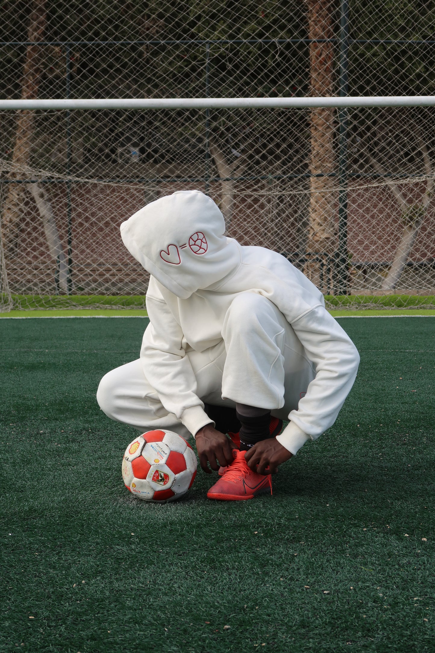 ♥︎ = ⚽︎ Richa Heavyweight Hoodie - Off White