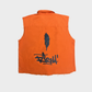 Richa Buttoned Muscle Tee- Orange