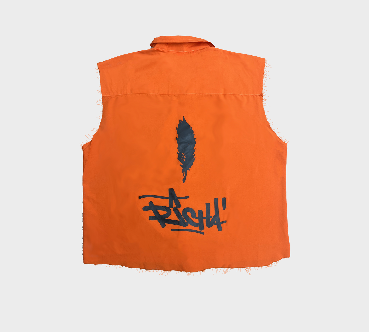 Richa Buttoned Muscle Tee- Orange