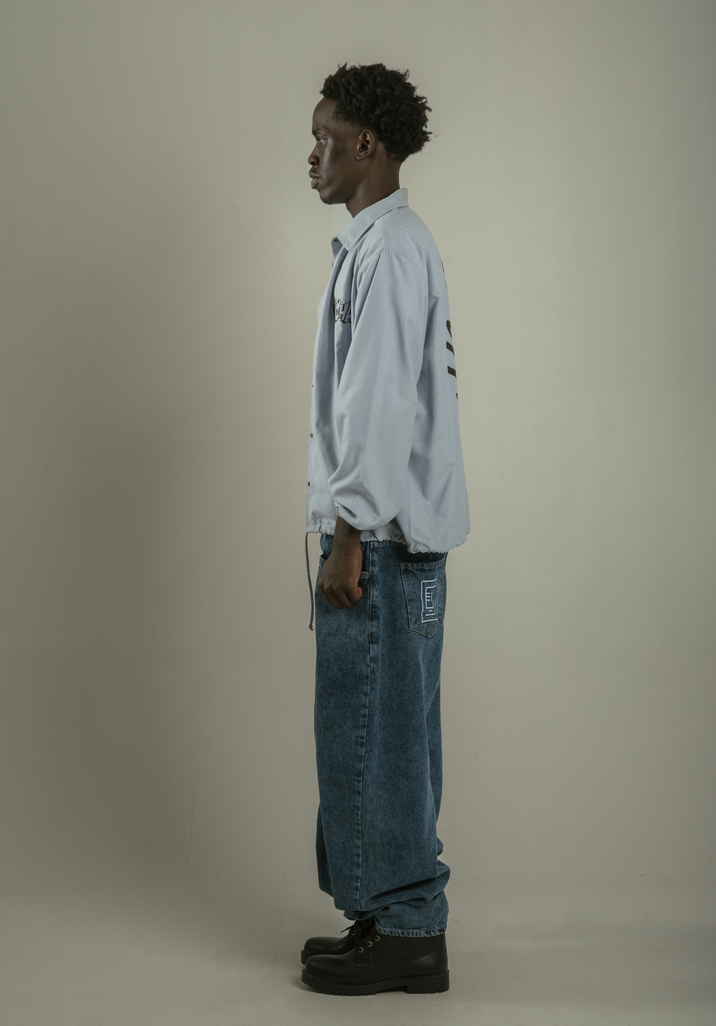 Moroccan Richa Paisley Coach Jacket- Grey