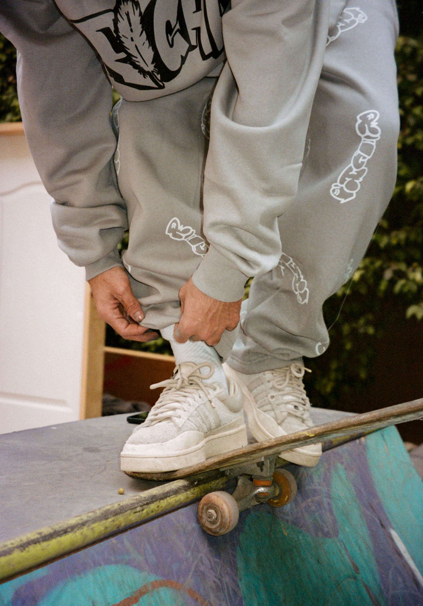 Patterned Grey Richa Sweatpants