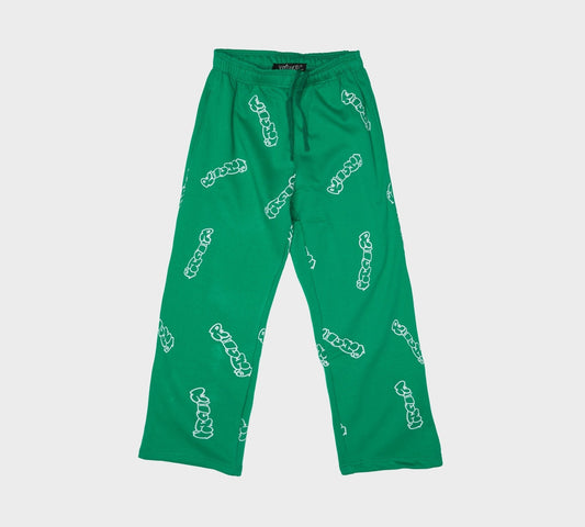 Patterned Green Richa Sweatpants