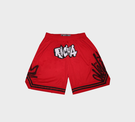 Richa X Toxik Graffiti Red  Basketball Shorts