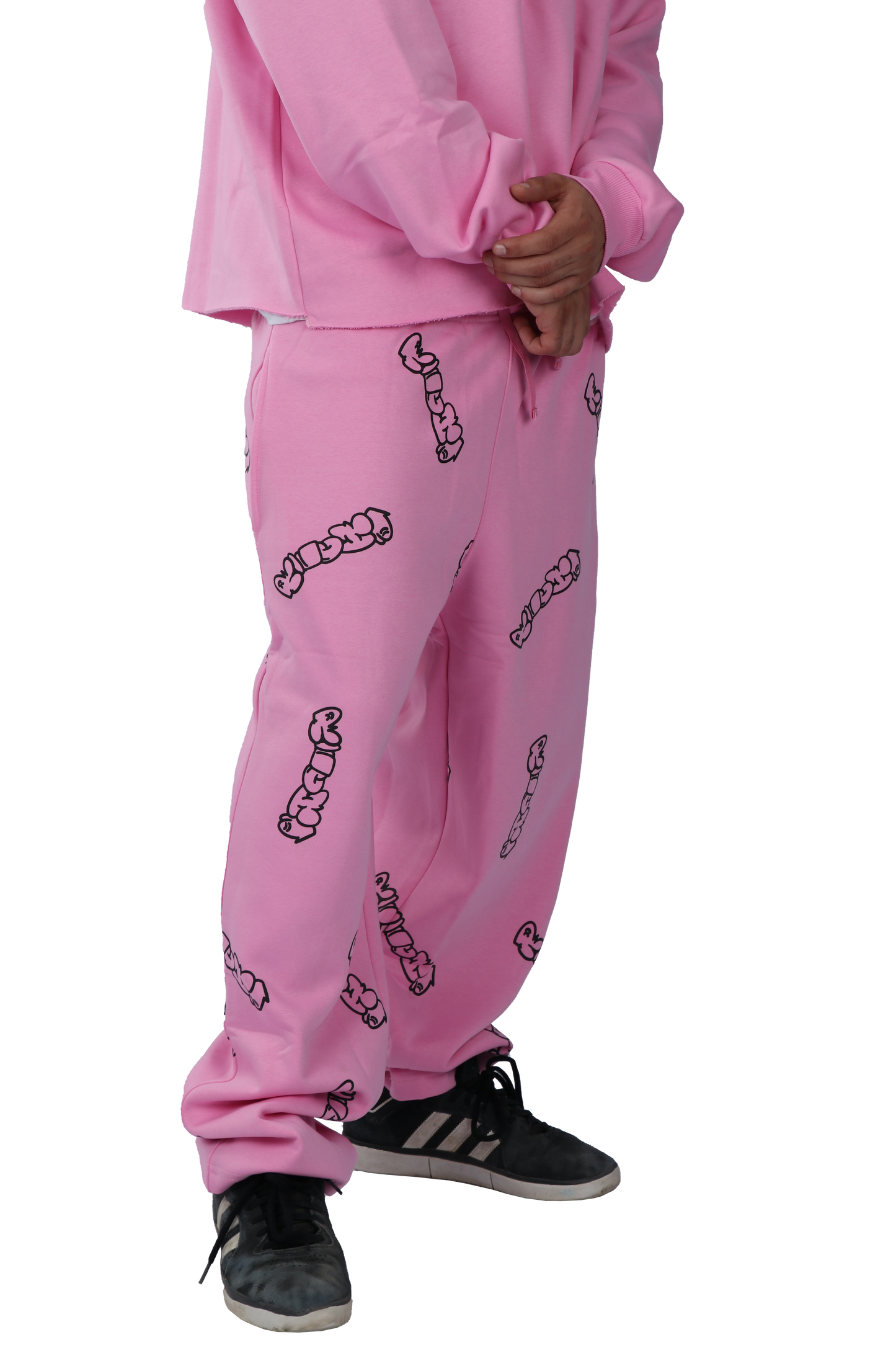 Patterned Pink Richa Sweatpants