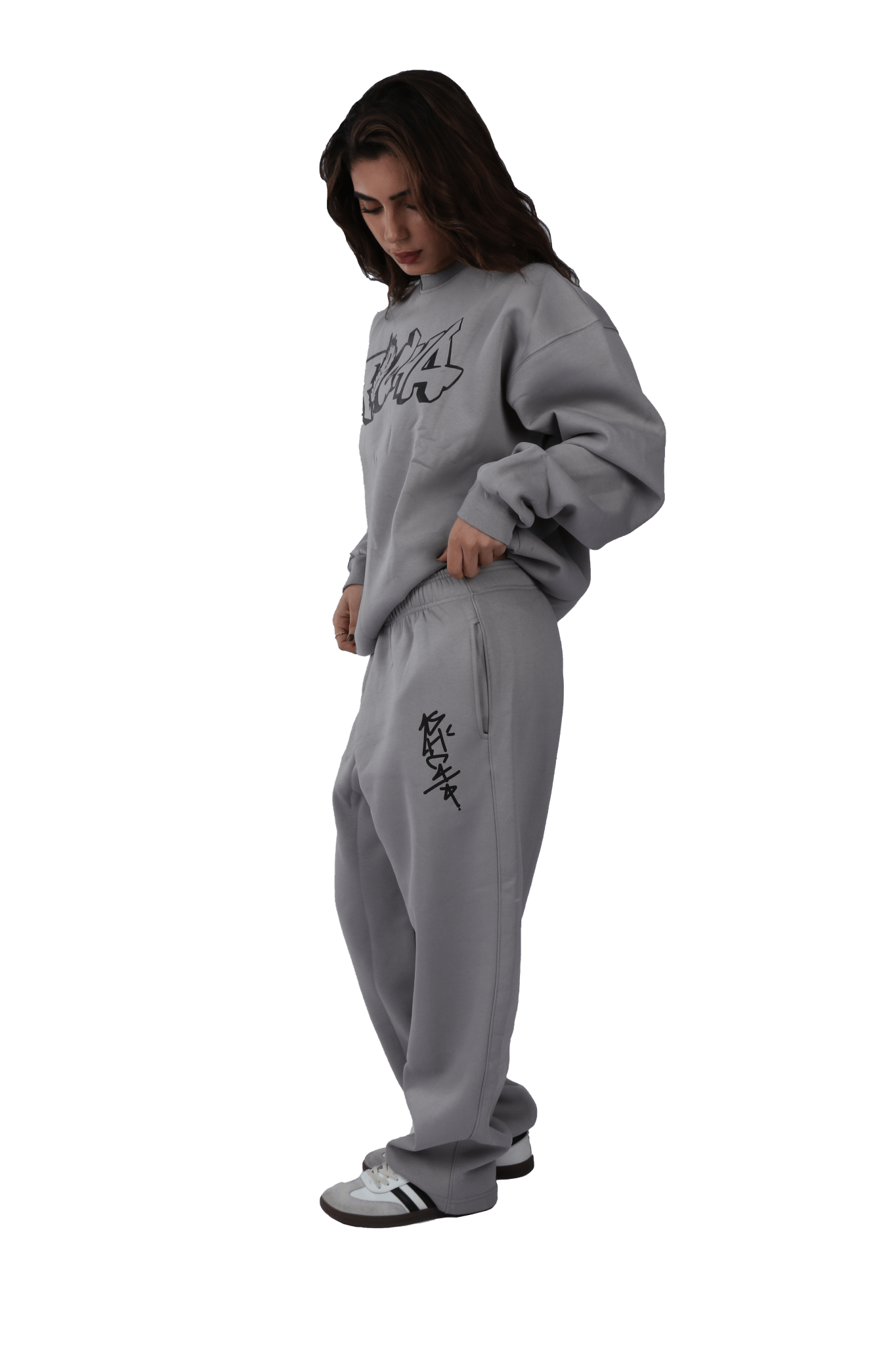 Grey Basic Crew Neck - Richa UAE