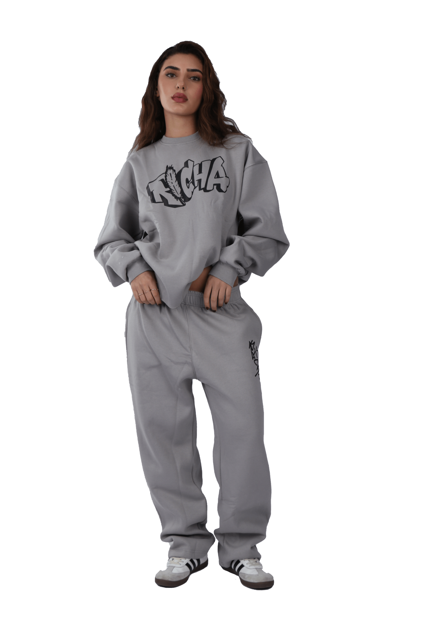 Grey Basic Crew Neck - Richa UAE