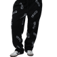 Patterned Black Richa Sweatpants - Richa UAE