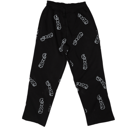Patterned Black Richa Sweatpants - Richa UAE