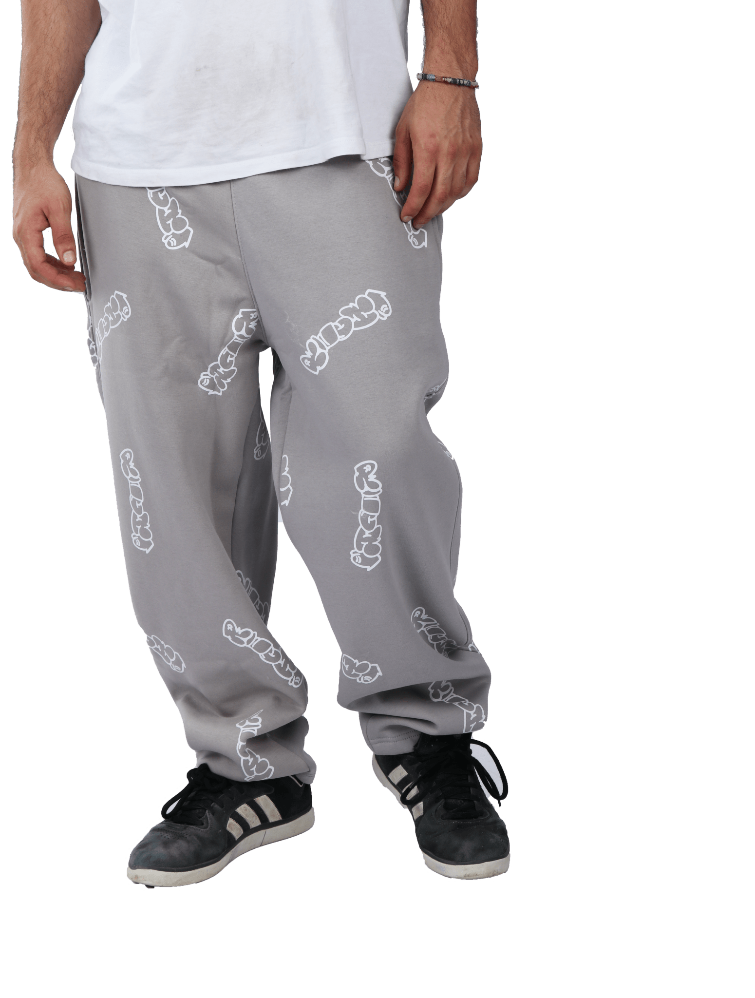 Patterned Grey Richa Sweatpants - Richa UAE