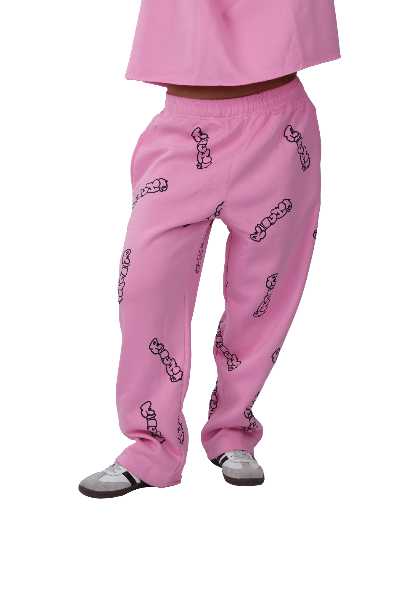 Patterned Pink Richa Sweatpants - Richa UAE